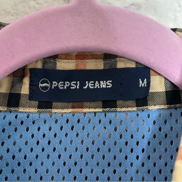 Pepsi Jeans Plaid High Low Button Down Long Sleeve Shirt - Picture 10 of 14